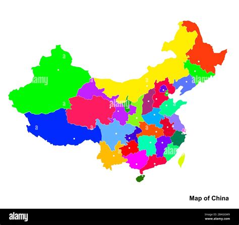 Mapa Brillante De China Mapa de China ilustración gráfica sobre fondo