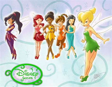 Liste Des Personnages Des F Es Disney Tinker Bell Fawn Rosetta Iridessa