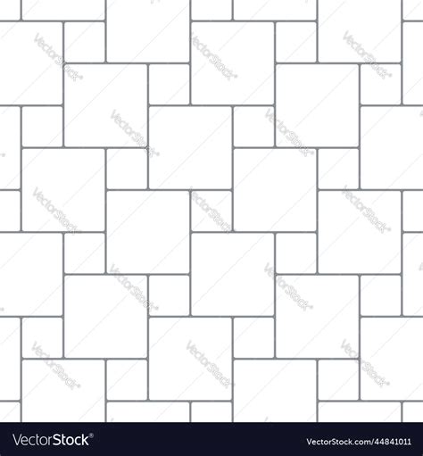 Monochrome seamless pattern of paving slabs Vector Image