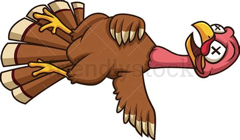 Dead Turkey Cartoon Clipart Vector Friendlystock