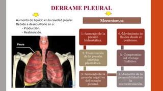 DERRAME PLEURAL CUADRO CLINICO SINTOMAS Pptx