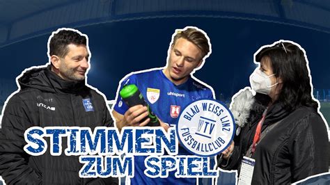 Stimmen zum Spiel FC Blau Weiß Linz vs SV Kapfenberg 3 0 VTV 105