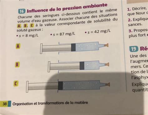 Tres facile pr 4ème Chacune des seringues contient le même volume d