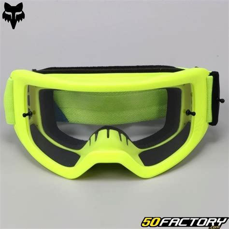 Masque Fox Racing Main S Jaune Fluo Et Bleu Cran Clair Quipement