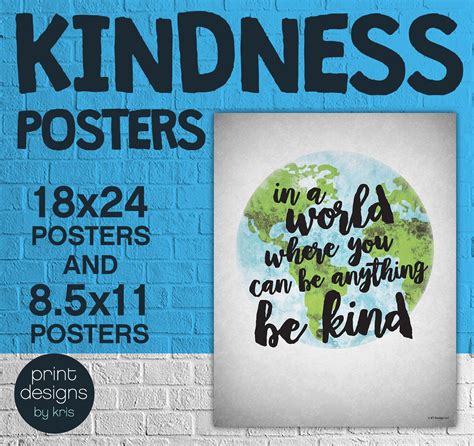 Kindness Posters Classroom Posters Teaching Kindness Classroom Wall ...