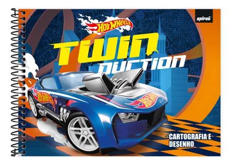 Caderno Desenho Cartografia Capa Dura Folhas Hot Wheels MercadoLivre