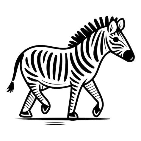 Premium Vector Zebra Zebra Isolated On White Background Vector