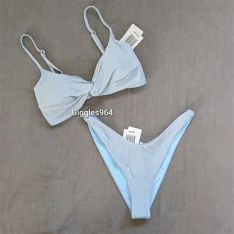 L Space Swim Lspace Ringo Cabana Bikini Set Sky Blue Shimmer Poshmark