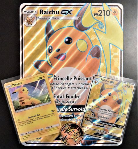 Raichu Gx Jumbo Carte Pok Mon Sm Cartes Jumbo Xxl