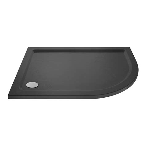 Hudson Reed Offset Quadrant Shower Tray 900mm X 800mm X 40mm Grey