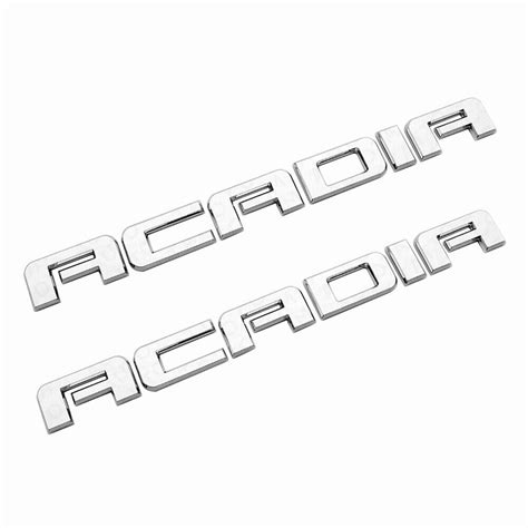 2x Fits Acadia Front Door Or Rear Liftgate Nameplate Logo Emblem Chrome Ebay