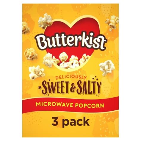 Butterkist Microwave Popcorn Sweet And Salted 180g Tesco Groceries