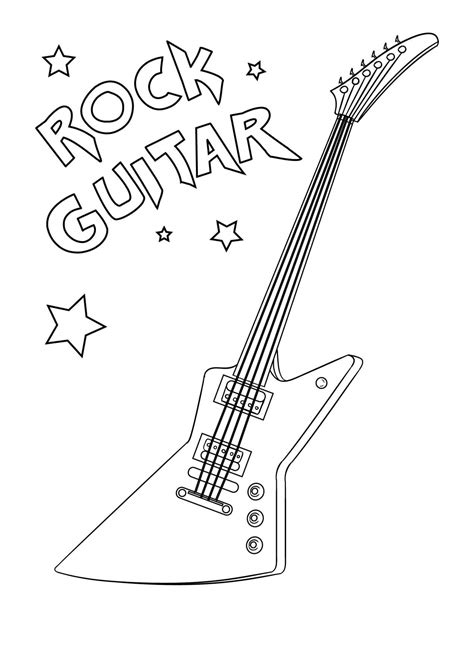 Coloriage Guitare Lectrique T L Charger Et Imprimer Gratuit Sur