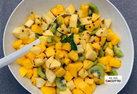 SALADE DE MANGUE ANANAS KIWIS POMME