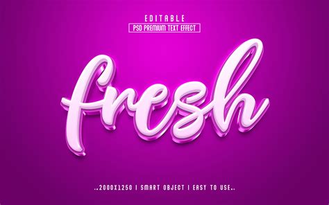 Fresh 3d Editable Psd Text Effect Style Graphic By Mdjahidul99519 · Creative Fabrica