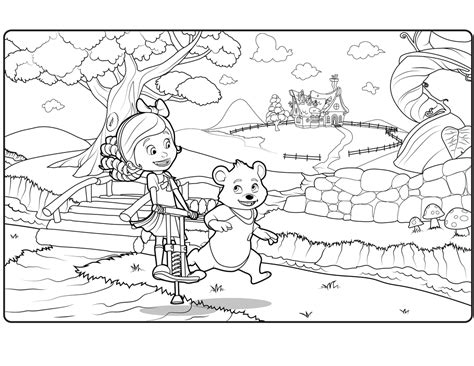 Goldie and Bear coloring pages to download and print for free