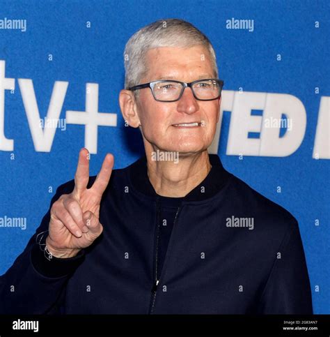 West Hollywood California July 15 2021 Apple Ceo Tim Cook Attends