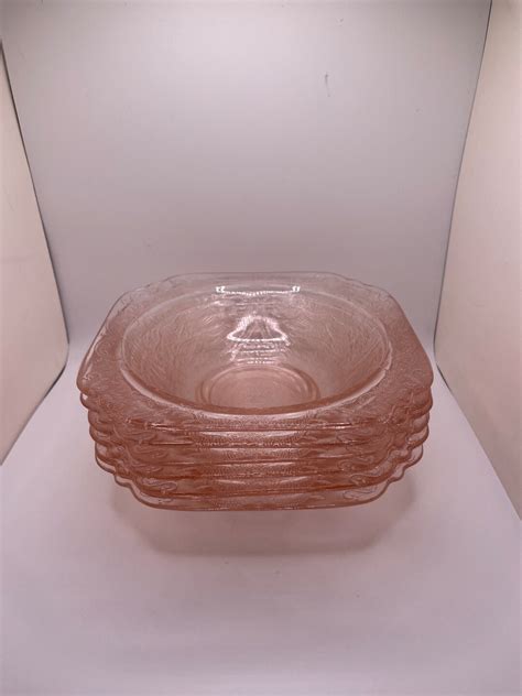 Indiana Glass Co Pink Depression Glass Bowl Recollection Pink Pattern