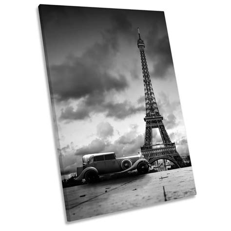 Stories Leinwandbild Paris Eiffel Tower Vintage Car Wayfair De