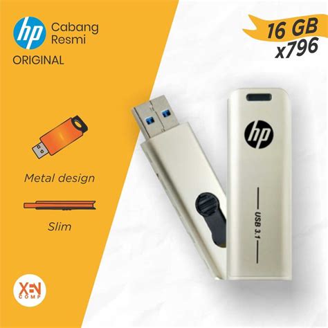 Jual Flashdisk HP X796 32GB 64GB USB 3 1 Original Shopee Indonesia