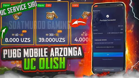 Pubg Mobile UC Service Ochish Midasbuy Ro Yxatdan O Tish Arzon