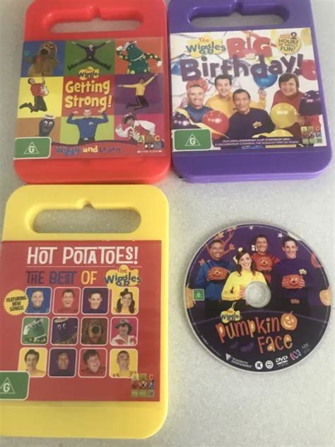THE WIGGLES DVDs Big Birthday Hot Potatoes Getting Strong And Pumkin Face PicClick AU
