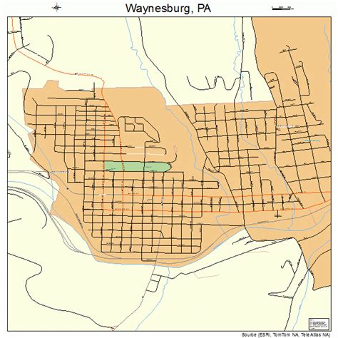 Waynesburg Pennsylvania Street Map 4281832