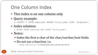 Mysql Indexing For Better Performance Ppt