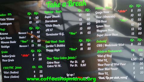 Take A Break Latest Menu Coffeeshopmenus Org