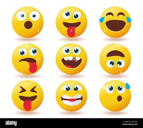 Smileys Emoji Vector Character Set Smiley D Emoji With Expressions