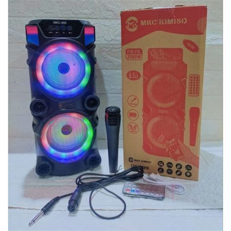 Jual Speaker Bluetooth MKC Kimiso QS 999 6 5 Inchi X2 Mic Karaoke