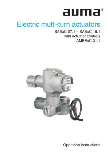 Electric Multi Turn Actuators AUMA PDF Catalogs Technical