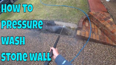 How To Power Wash Stone Wall YouTube