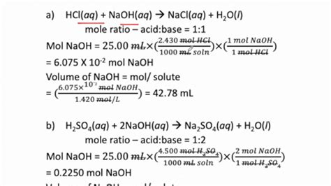 Solved Calculate The Volume In Milliliters Of A M Naoh Solution