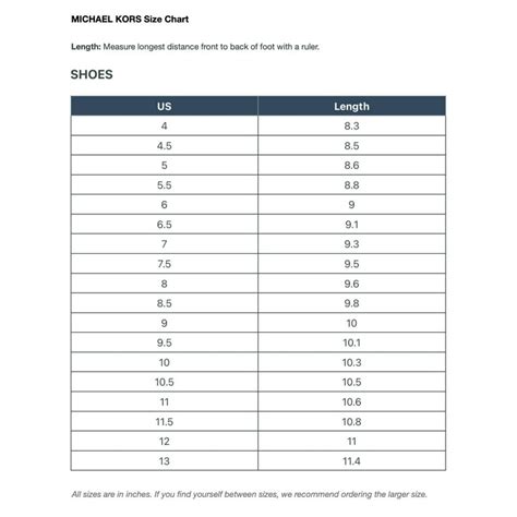 Mk Loafers Size Chart Informacionpublicasvetgobgt