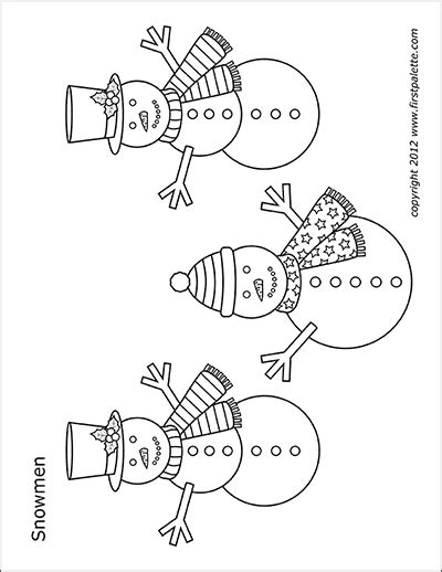 Snowman Free Printable Templates And Coloring Pages