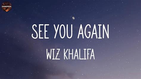 Wiz Khalifa See You Again Feat Charlie Puth Lyrics Charlie