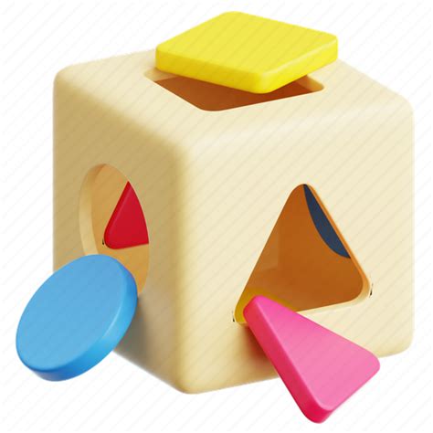 Puzzle, box, game, education, study, kid, play 3D illustration ...