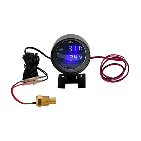 Round LED Digital Sensor De Temperatura Temp Gauge Da Gua Carro Caminh