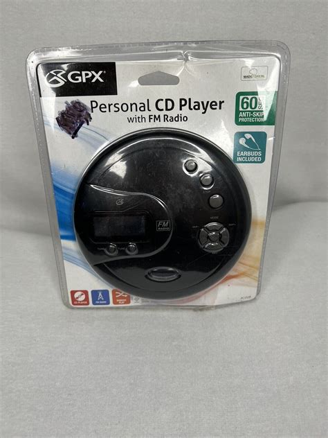 Gpx Pc332b Portable Cd Player With Anti Skip Protection Fm Radio And