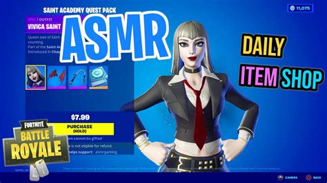 Asmr Fortnite New Vivica Saint Skin Daily Item Shop 🎮🎧 Relaxing Whispering 😴💤 Youtube