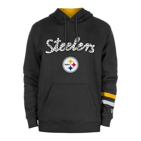 Pittsburgh Steelers Men S New Era Rope Applique Pullover Fleece Hoodie