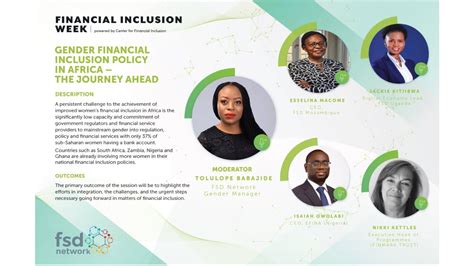 Gender Financial Inclusion Policy In Africa The Journey Ahead Youtube