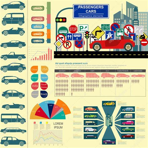 Passenger Car Transportation Infographics Stock Vector Image By