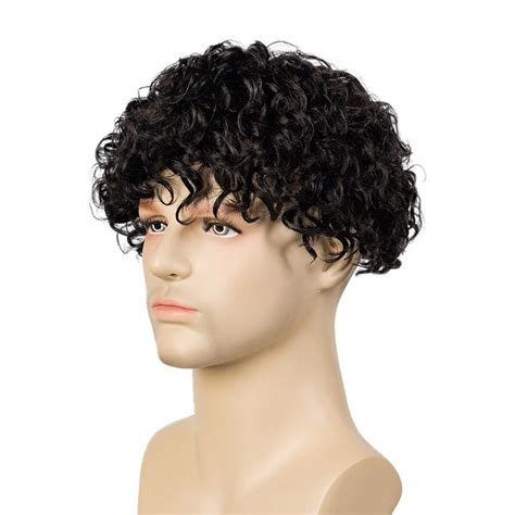 Adam Men Curly Hair Toupee 20mm Rod Size Curl High End Hair Look