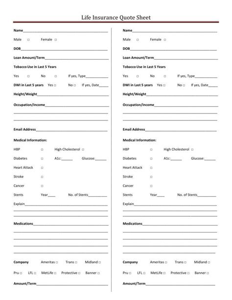 Life Insurance Template