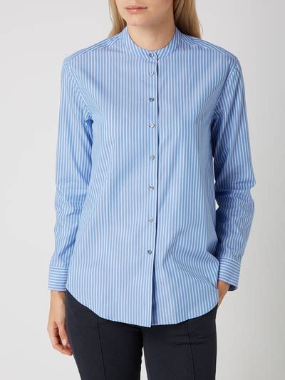 Tommy Hilfiger Bluse Mit Stehkragen Blau Online Kaufen