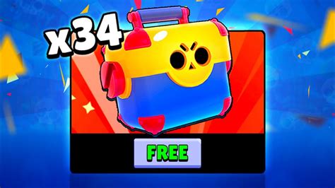 Opening 34 Free Mega Boxes Brawl Stars Anniversary 🎉 Youtube