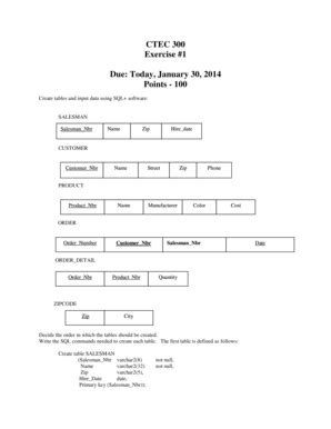 Fillable Online Cs Bowiestate CTEC 300 Exercise 1 Due Today January 30