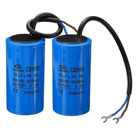 Patikil Cbb Uf Running Capacitor Pcs Ac V Wires Hz